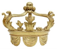 LARGE CONTINETNAL ARCHITECTURAL GILTWOOD CROWN