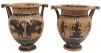 (2) GREEK CLASSICAL STYLE COLUMN-KRATERS