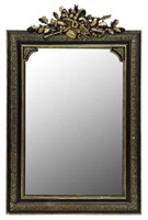 FRENCH LOUIS XVI STYLE PARCEL GILT WALL MIRROR