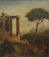 ANTIQUE ITALIAN SCHOOL OIL ON CANVAS PAINTING