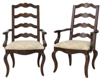 (6) CENTURY 'TOWN & COUNTRY' LADDER-BACK ARMCHAIRS
