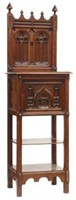 FRENCH GOTHIC REVIVAL WALNUT CABINET, 19TH C.