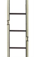 ENGLISH LEATHER METAMORPHIC LIBRARY POLE LADDER