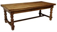 FRENCH PROVINCIAL FRUITWOOD FARMHOUSE TABLE