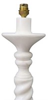 ITALIAN CARVED WHITE STONE SINGLE-LIGHT FLOOR LAMP
