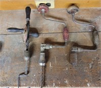 Antique Vintage Hand Drill x3