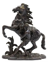 AFTER COUSTOU MARLY HORSE BRONZE SCULPTURE