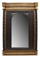 PARCEL GILT CARVED WALL MIRROR, 78" X 53.5"