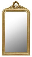FRENCH LOUIS PHILIPPE GILTWOOD MIRROR, 62" X 32.5"