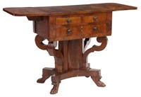 AMERICAN EMPIRE MAHOGANY DROP-LEAF TABLE STAND