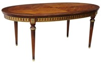 FRENCH LOUIS XVI STYLE MAHOGANY DRAW-LEAF TABLE