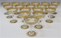 (18) SCARCE SAINT LOUIS CRYSTAL CHAMPAGNE COUPS