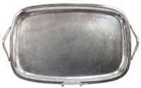 MEXICAN STERLING SILVER HANDLED TRAY, 15.5"L