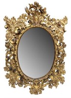 MONUMENTAL FRENCH LOUIS XV STYLE GOLD LEAF MIRROR