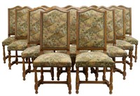 (14) FRENCH LOUIS XIV STYLE HIGHBACK DINING CHAIRS