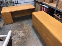 Office Desk and credenza