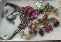 Collection of costume jewelry including (3)