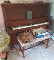 Leonard Piano Made in Detroit tiger oak with