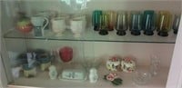Collection of various vintage glassware.