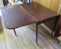 Vintage 2-sided drop leaf table with fold out 3rd