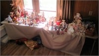Large collection of Christmas items including