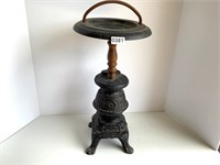 CAST IRON POT BELLY STOVE ASH TRAY-21" TALL