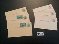 6 STAMPED POST CARDS