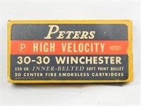 Peters 30-30 Winchester Ammo & Box