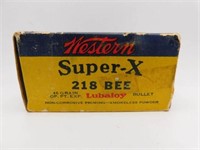 Western Super-X 218 Bee Ammo & Box