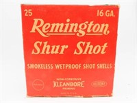 Remington Shur Shot 16 ga. Shotgun Shells & Box