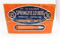 US Springfield 1906 .30cal ammo & Box