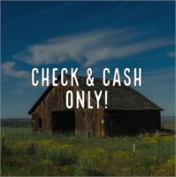 CASH & CHECK ONLY!!