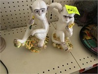 pair of monkeys porcelain
