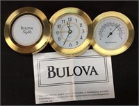 BULOVA QUARTZ CLOCK & THERMOMETER