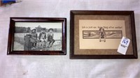 2 small pictures verse & old photo of children on