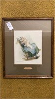 1904 framed Tuck print mother rocking baby