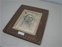 Native American Sketch - 16" x 19"