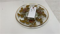 Glass Plate & Dish, Possibly Goofus Glass
