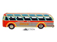 Vintage Tin Friction Toy Dream Avenue Bus Daiya