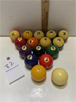 Vintage Set of Pool Balls