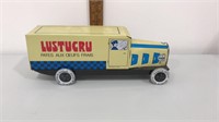 12? Rare Tin toy truck-Michelin Metallic