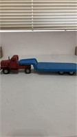 Tin Toy Semi truck with trailer