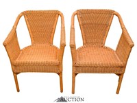 (2) Rattan Wicker Chairs