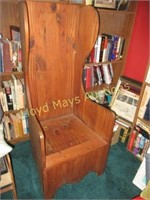 Hand Crafted Solid Pine Highback Storage Chair