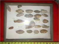 Texas Native American Artifact Display