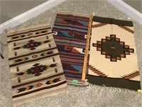3 throw rugs