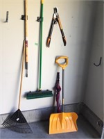 rake, push broom, snow scoop, clipper, & more