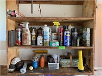 Shelf Lot Oils/Sprays/Cleaners Etc.