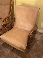 Century Modern Leather Rocking Chair