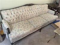 Queen Anne Style 3 Seat Sofa